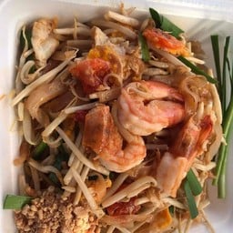 ผัดไทยสองสหาย  กุ้งแห้ง+กุ้งสด