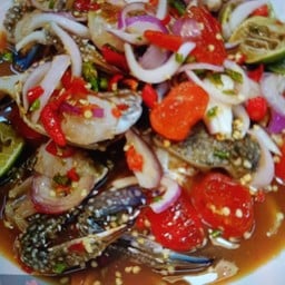 ตำไข่แดงเค็ม+ปูม้า+กุ้งสด