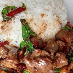 กะเพราตับหมู (กับ)