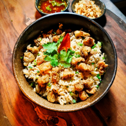 ข้าวผัดมันเนื้อวากิวดรายเอจ