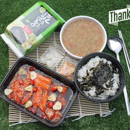 Set3.เมนูชุด-แซลมอนนอเวย์ดองซอสเกาหลี