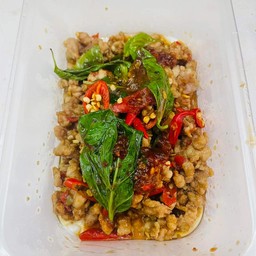พริกเผาหมูสับ เป็นกับ
