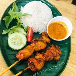 ข้าวไก่กอและเสียบไม้