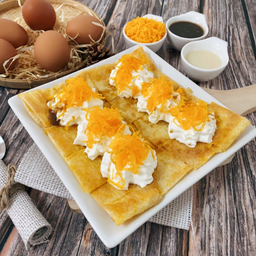 โรตีไข่-วิปครีม-ฝอยทอง