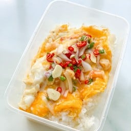 ข้าวไข่ข้นกุ้งสับ