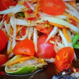 ตำไข่แดงเค็ม+ไข่เค็ม