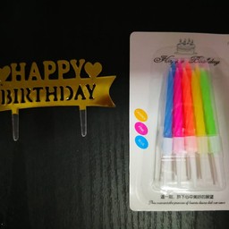 เทียนวันเกิด ป้าย Happy Birthday