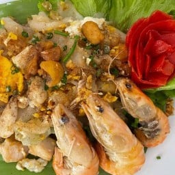 กุ้งแช่น้ำปลา@หมูนึ่งมะนาวริมสระ -ในเมือง ถ.ศิริรัฐ