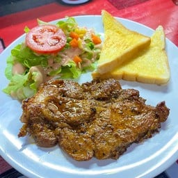 สเต็กหมูพริกไทดำ