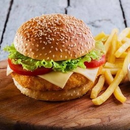 Combo burger กุ้งกรอบ