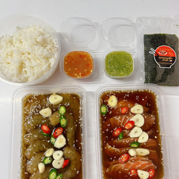 เซ็ตแซลม่อนดอง+เซ็ตกุ้งดอง