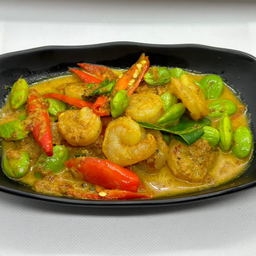 ผัดเผ็ดสะตอกุ้ง