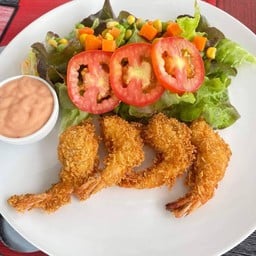 สลัดกุ้งทอด