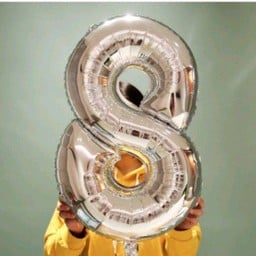 เลข 8  สีโรสโก