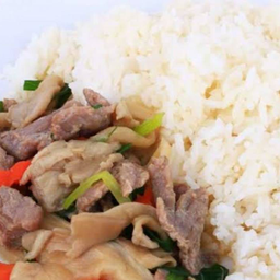 ผัดเห็ดน้ำมันหอยหมูชิ้น