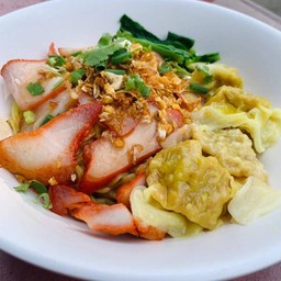 บะหมี่เกี๊ยวหมูแดง แห้ง