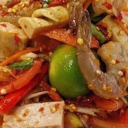 ตำหมูยอVsกุ้งสด