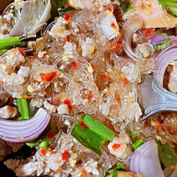ยำเส้นแก้วหมูสับ