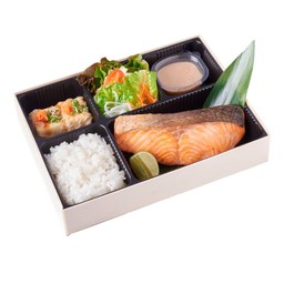 เบนโตะปลาแซลมอนย่างเกลือ