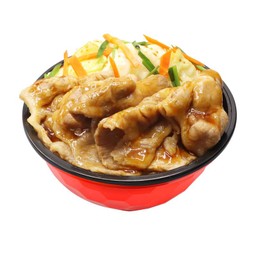 ข้าวหน้าสันคอหมูเทปันยากิโอซาก้าซอส