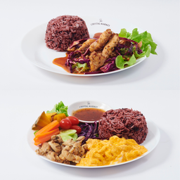 ดับเบิ้ลฮิต ข้าวยำไก่แซ่บ + ข้าวไข่ข้นเพิ่มอกไก่