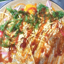 พิซซ่า ยำสาหร่าย แฮม ปูอัด ทาโร่ พิเศษไข่ไก่1ฟอง