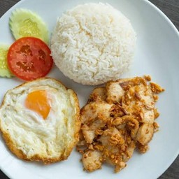ข้าวไก่กระเทียม