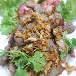 ไก่กระเทียม กับข้าว