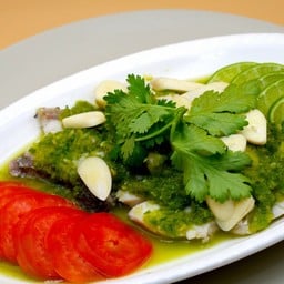 ปลากะพงนึ่งพริกมะนาว