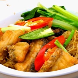 บะหมี่อบปลากะพง