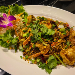 กุ้งแม่น้ำผัดพริกเกลือ