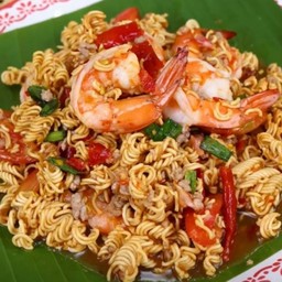 ตำม่าม่าดิบหมูสับกุ้งเด้ง