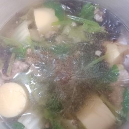 ต้มจืดหมูสับเต้าหู้วุ้นเส้น