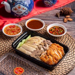 ข้าวมันไก่2ใจ+เครื่องใน