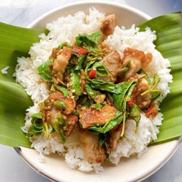 ข้าวกะเพราหมูกรอบ