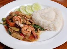 ข้าวราดผัดฉ่ากุ้ง...