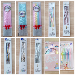 เทียนแท่งยาวคละแบบ 1 กล่อง