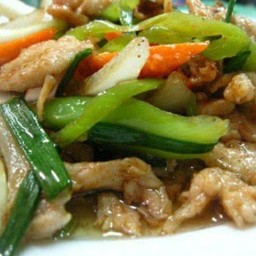 หมูผัดพริกสด,ไก่ราดข้าว