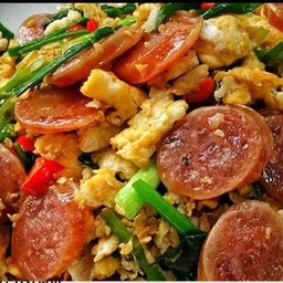 ข้าว กุนเชียงหมูผัดไข่(ไข่1ฟอง)