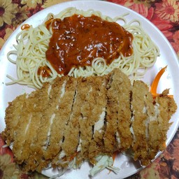 สปาเก็ตตี้+ปลาทอด