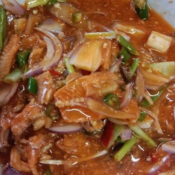 ยำปลากะป๋อง+ข้าวเปล่า