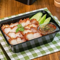 ข้าวสามชั้นทอดน้ำปลา+จิ้มแจ่ว อร่อยจริงจริ๊ง