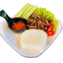 หมูหวาน+ข้าวเหนียว