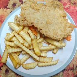 ปลาชุบแป้งทอด+เฟรนฟราย