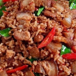 ข้าว+หมูผัดกระปิ