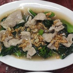 165 คะน้าฮ่องกง ผัดน้ำมันหอย