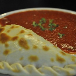 Calzone Spinach Egg Feta Cheese คาร์ซูลผักโขมไข่ต้มเฟต้าชีส