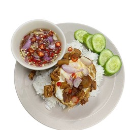 ข้าวไข่ดาวกากหมู