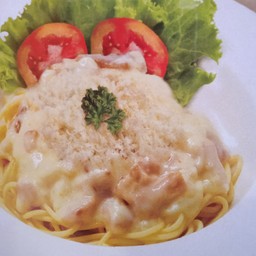 สปาเก็ตตี้คาโบนาร่า แฮม&เบคอน