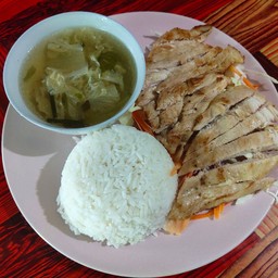 ข้าวสวย+ไก่ย่าง+น้ำซุปแกงจืดไก่สับ